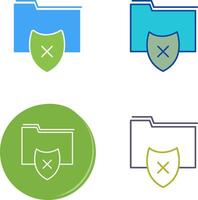 Vulnerable Folder Icon Design vector