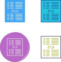 Piece of Code Icon Design vector