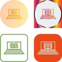 Unique Online Books Icon Design vector