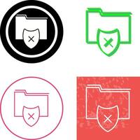 Vulnerable Folder Icon Design vector