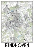 Eindhoven Netherlands map poster art vector