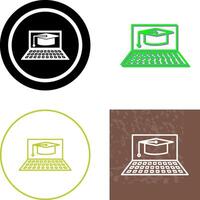 Unique Online Graduation Icon Design vector