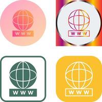 Unique World Wide Web Icon Design vector