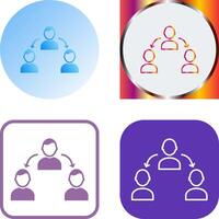 Unique Connected Profiles Icon Design vector