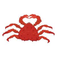 King crab cartoon isolated on a white background vector