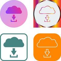 único descargar desde nube icono diseño vector