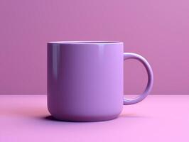 A porcelain purple mug mockup photo