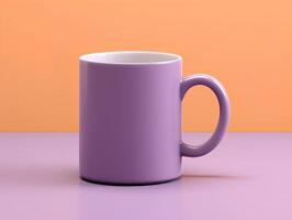 A porcelain purple mug mockup photo