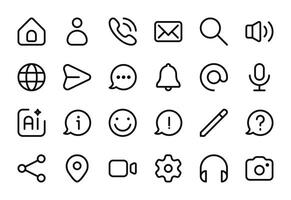 Common Communication Icon Pack vector