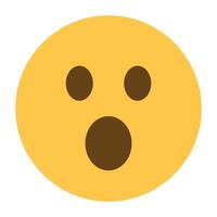 Face With an Open Mouth Emoji Icon vector