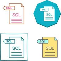 SQL Icon Design vector