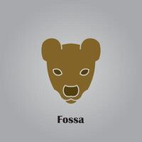 fossa head logo design vector