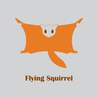 flying squirrel logo design vector