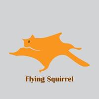 flying squirrel logo design vector