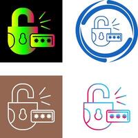 Unlock Icon Design vector