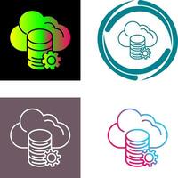 diseño de icono de datos en la nube vector