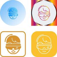 virtual Reality Glasses Icon Design vector