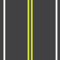 3d illustration two yellow straight line highway texture background vector