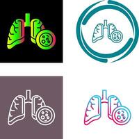 Lung Cancer Icon Design vector