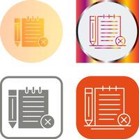 Unchecked Notes Icon Design vector