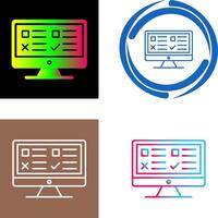 examen icono diseño vector