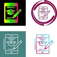 Online Course Icon Design vector