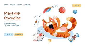 Playtime Paradise Webpage vector
