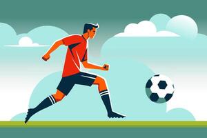 Soccer Player in Action vector