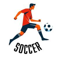 Soccer Player in Action vector