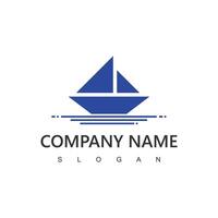 Ship logo illustration, Shipping, travel and delivery services company symbol vector