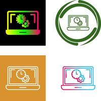 Flex Time Icon Design vector
