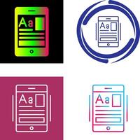 educación aplicación icono diseño vector