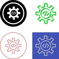 Unique Code Optimization Icon Design vector