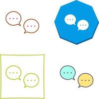 Unique Conversation Bubbles Icon Design vector