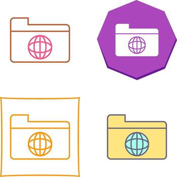 Unique Network Folder Icon Design vector