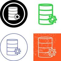 Unique Database Management Icon Design vector