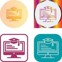 Online Learning Icon Design vector