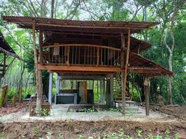 quedarse en casa de madera casa relajarse en Tailandia viaje foto