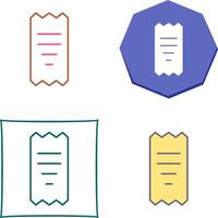 Unique Receipt Icon Design vector