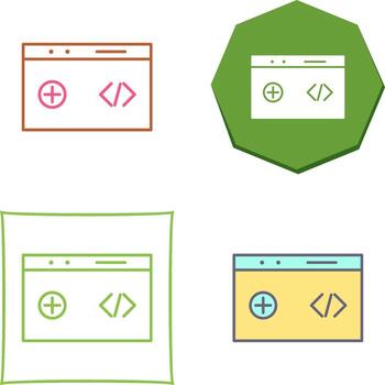 Unique Clean Code Icon Design vector