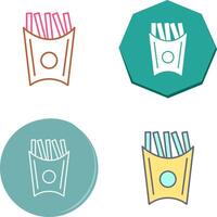 Unique French Fries Icon Design vector