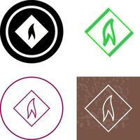 Flammable Material Icon Design vector