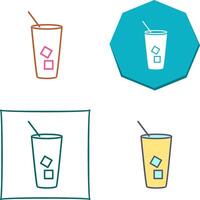 Iced Coffee Icon Design vector