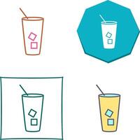 Iced Coffee Icon Design vector