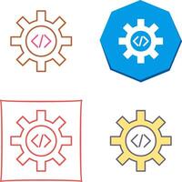 Unique Code Optimization Icon Design vector