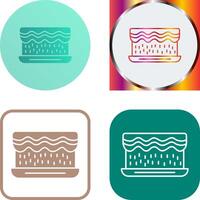 Unique Cream Cake Icon Design vector