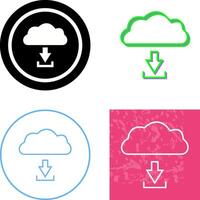 Unique Download from Cloud Icon Design vector