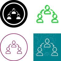 Unique Connected Profiles Icon Design vector