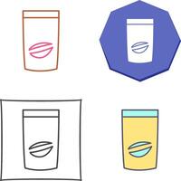 Coffee Bag Icon Design vector