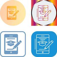 Online Course Icon Design vector